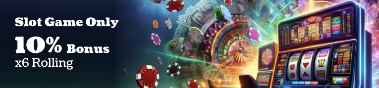 10% Deposit Bonus Slot Game Only